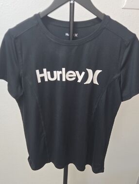 Hurley Black Tee with White Logo